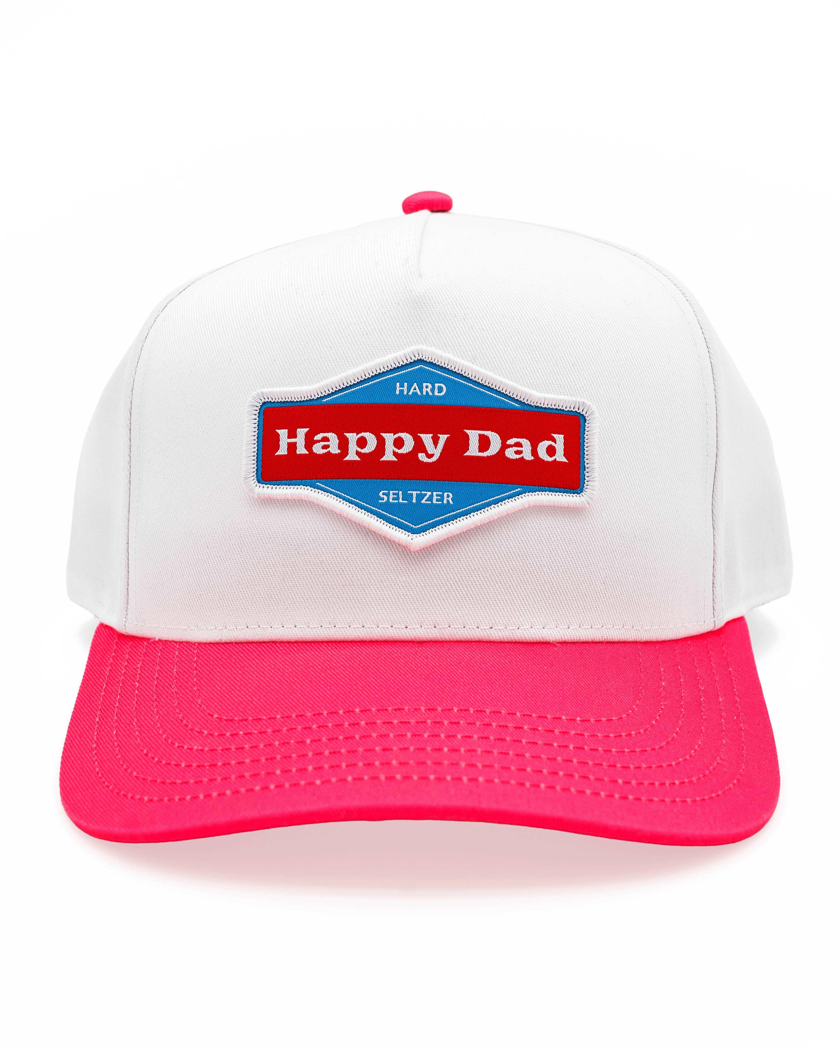 Happy Dad 2-Tone Hat (White/Pink)
