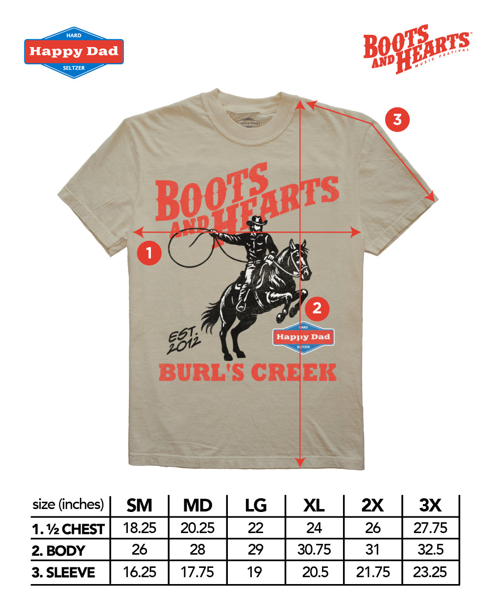 Happy Dad x Boots & Hearts Lasso Tee