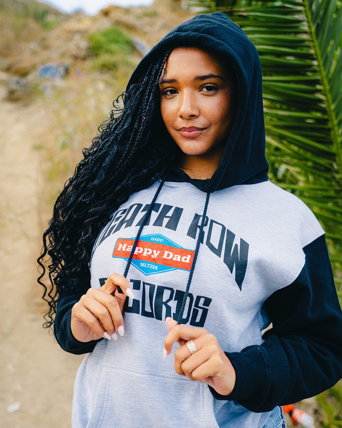 Happy Dad x Death Row 2-Tone Hoodie (Grey/Black)