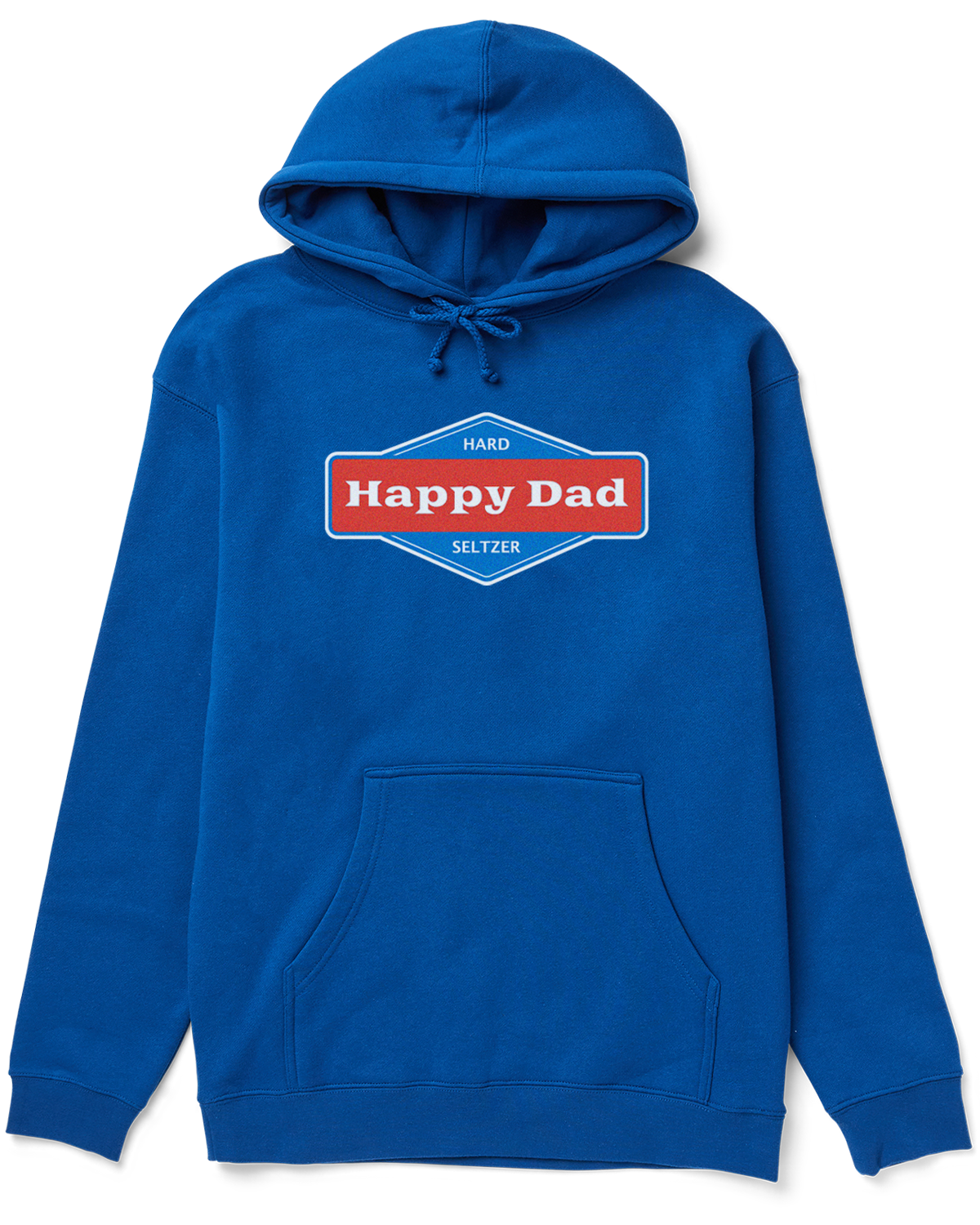 Happy Dad Front Logo Hoodie (Royal)