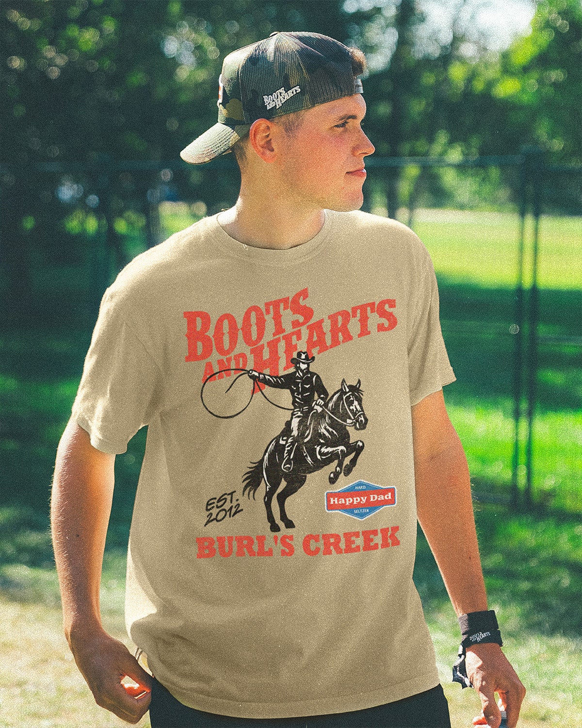 Happy Dad x Boots & Hearts Lasso Tee
