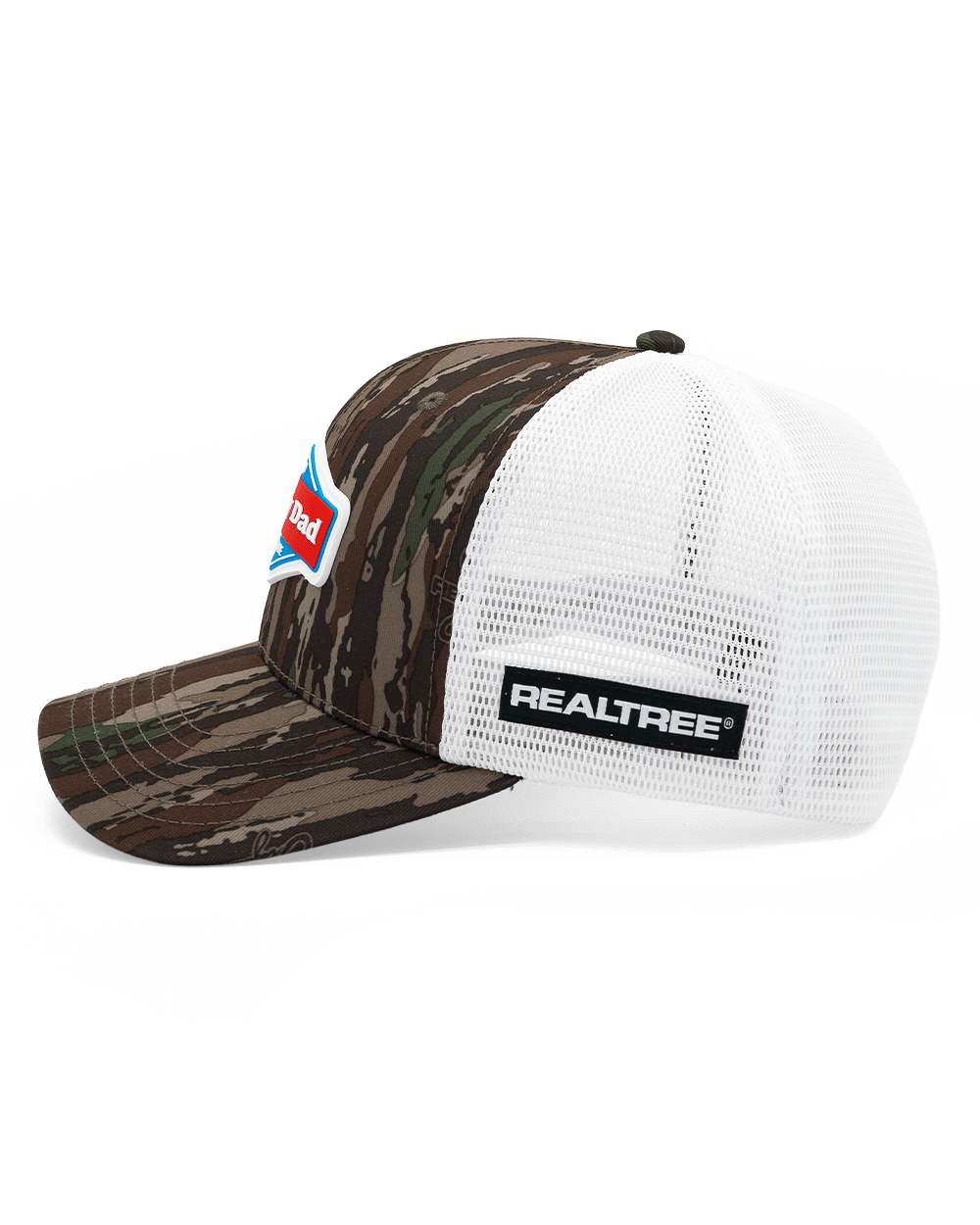 Happy Dad x REALTREE Performance Trucker Hat (Camo/White)