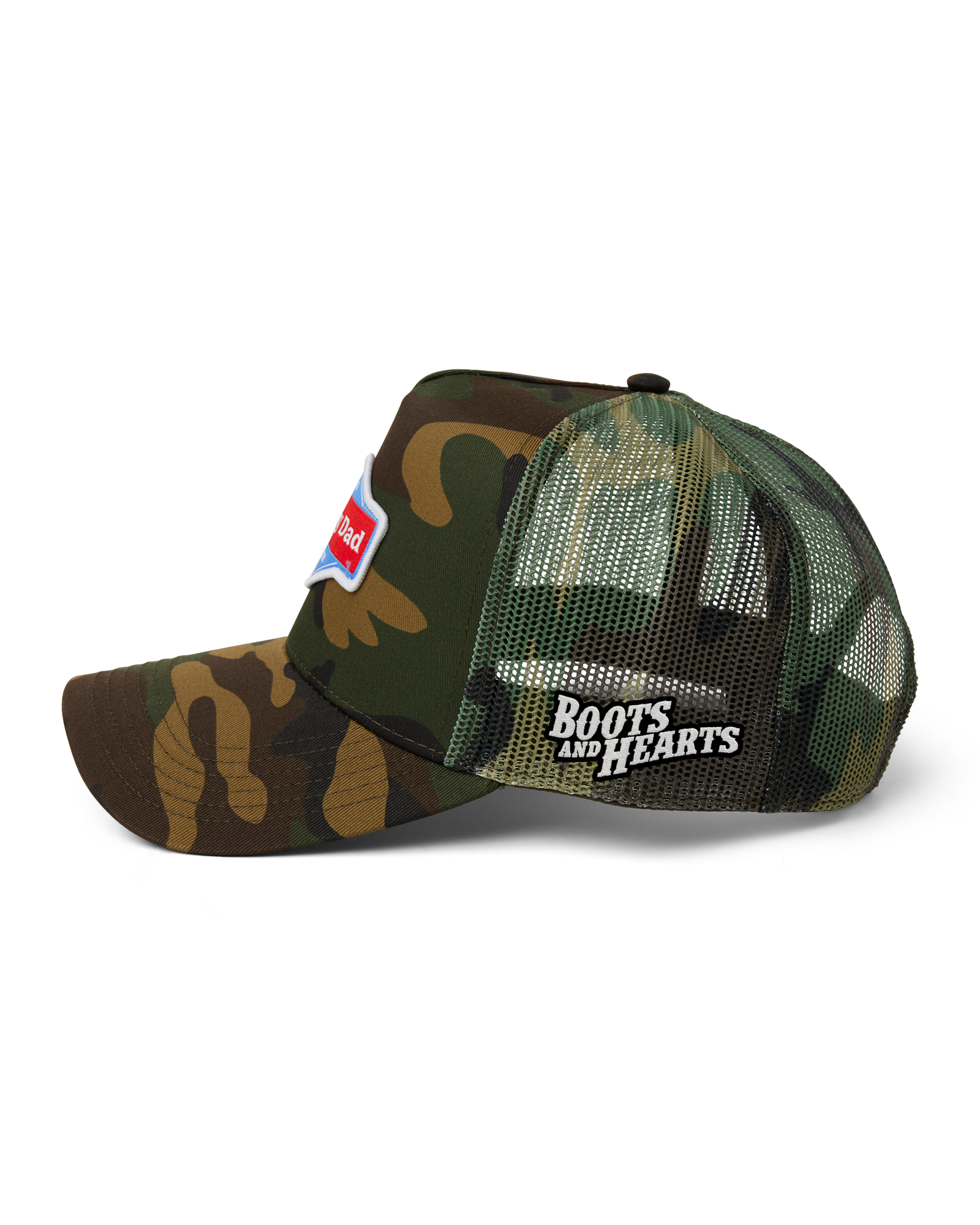 Happy Dad x Boots & Hearts Camo Trucker Hat